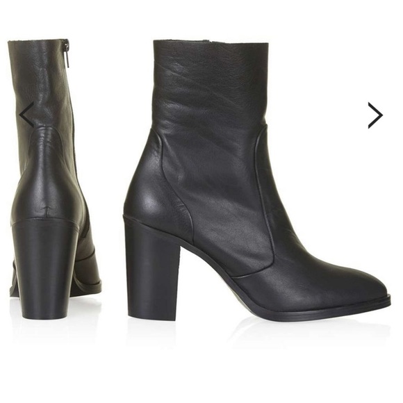 Topshop Shoes - Topshop leather sock boots